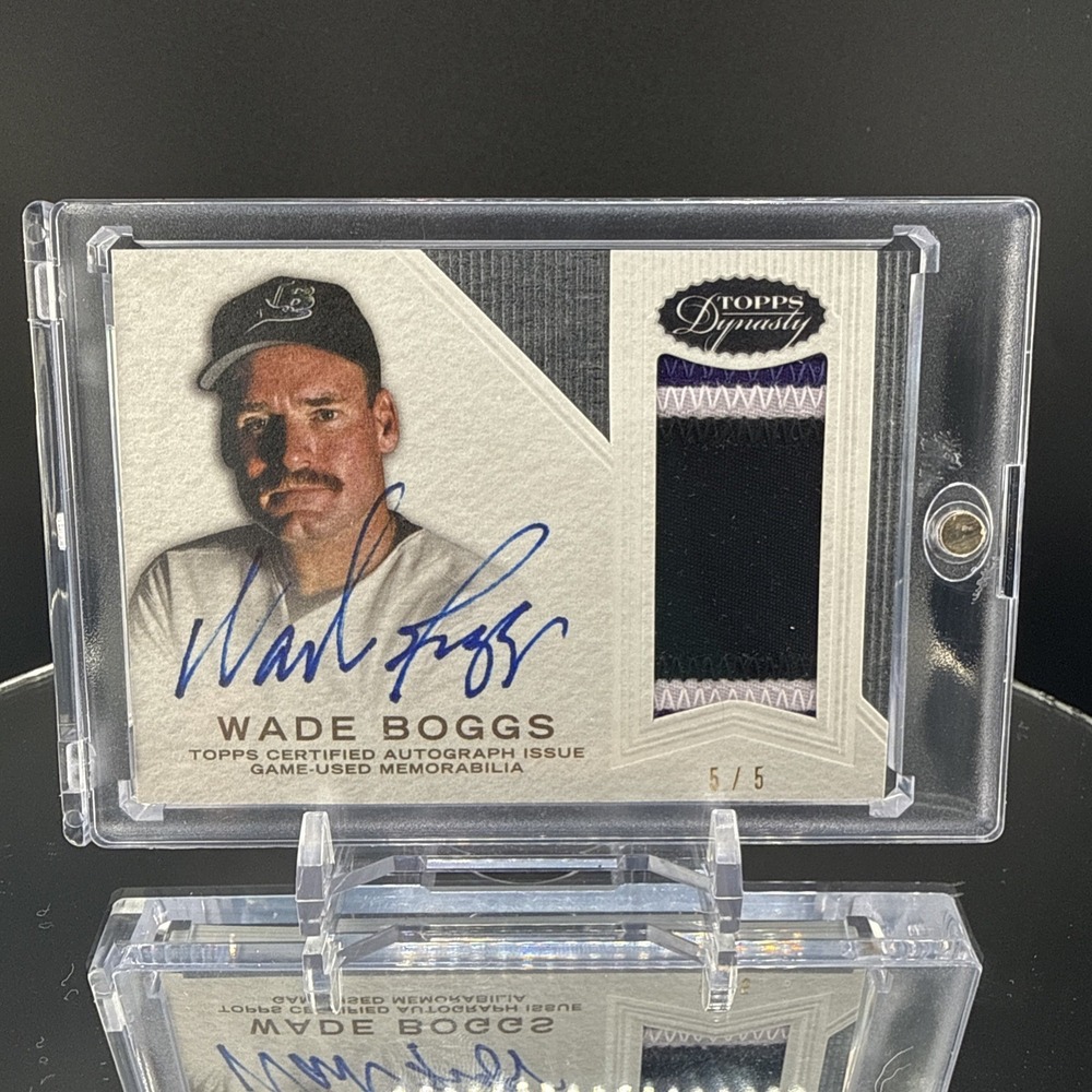 2016 Wears Boggs Topps Dynastic /5 Autograph Patch RPA - Tampa Bay SSP